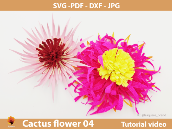 CTF 04 Cactus Paper Flowers Template: Bringing Desert Charm to Any Space