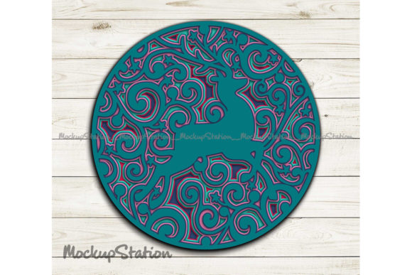 Reindeer Layered Ornament: Elevate Your Holiday Decor with Precision Laser Cut Designs